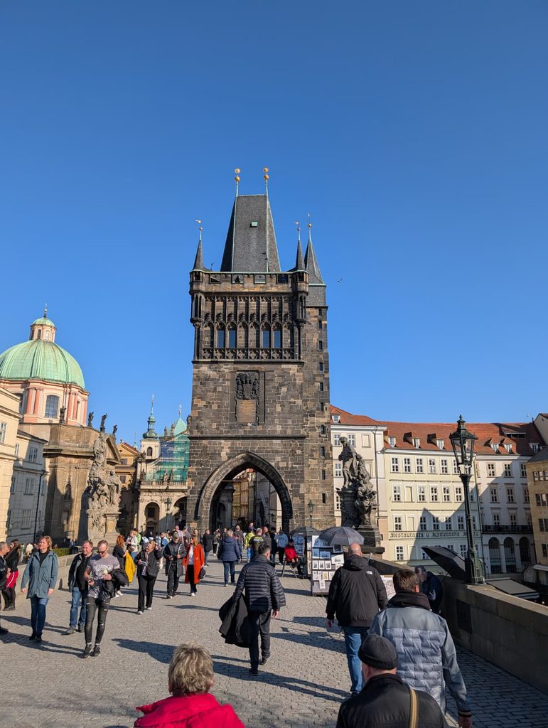 Old Town Bridge Tower at Charles Bridge in Prague during a city trip